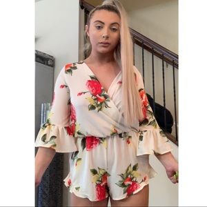 Limelush floral romper